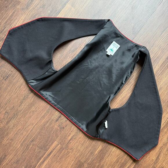 Hairston Roberson Ropa Embroidered Vest 1992 Black Cotton USA M/L - Picture 6 of 11